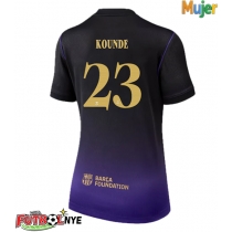 Camiseta Barcelona Jules Kounde #23 Visitante Equipación para mujer 2026-27 manga corta